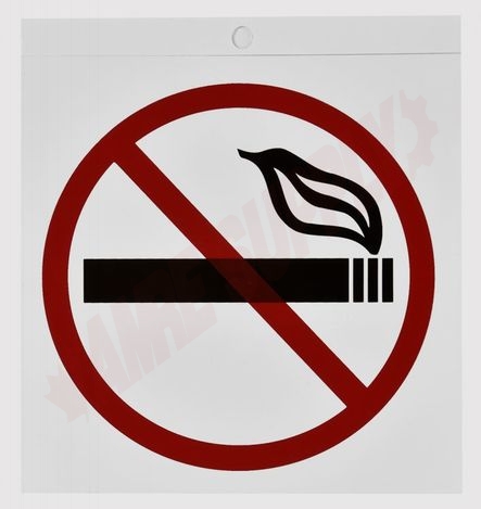 Photo 1 of 1183168 : Klassen Plastic No Smoking Symbol Sign, 5-1/2 x 5-1/2