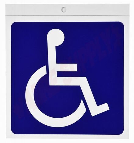 Photo 1 of 1183176 : Klassen Plastic Wheelchair Symbol Sign, 5-1/2 x 5-1/2