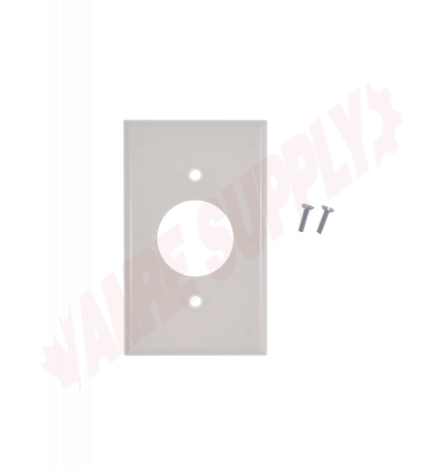 Photo 1 of 88004 : Leviton Single Receptacle Wall Plate, 1 Gang, White