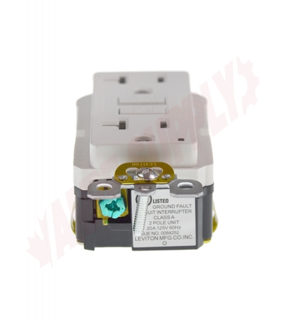 Photo 6 of GFTR2-W : Leviton SmartlockPro Tamper Resistant Self-Test Ground Fault Current Interrupter (GFCI), 20A, White