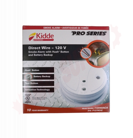 Photo 3 of 1275CA : Kidde 120V Hardwire Ionization Smoke Alarm, Battery Backup, Replacement for 1235CA