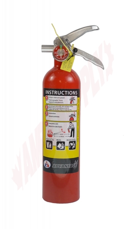 Photo 1 of 21008346 : Kidde Badger Advantage Fire Extinguisher, 2.5lb, 1-A:10-B:C