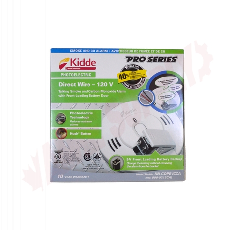Photo 3 of 900-0213 : Kidde Hardwire Talking Photoelectric Smoke & Carbon Monoxide Alarm, Battery Backup