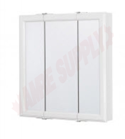 Photo 1 of CB12024 : Continental Cabinets Tri-View Medicine Cabinet, 24 x 24 Swing, Surface, White 