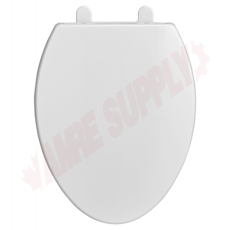 Photo 1 of 5025A65G.020 : American Standard Telescoping Luxury Slow Close Toilet Seat, Elongated, Closed Front, White, with Cover