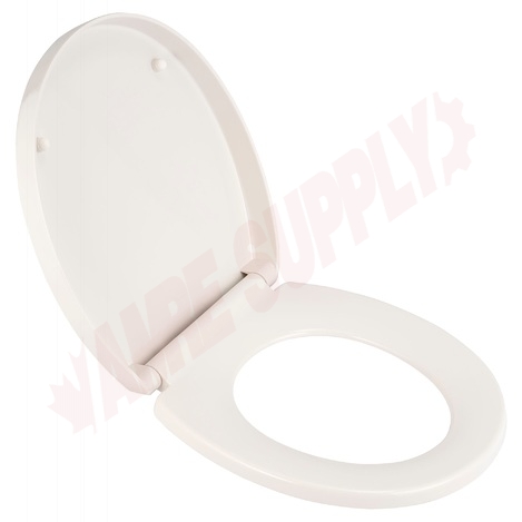 Photo 2 of 5025B65G.020 : American Standard Telescoping Luxury Slow Close Toilet Seat, Round, Closed Front, White, with Cover