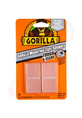 Photo 2 of 6069301 : Gorilla Mounting Tape Pre-Cut Squares, 1 x 1, 24 Per Pack