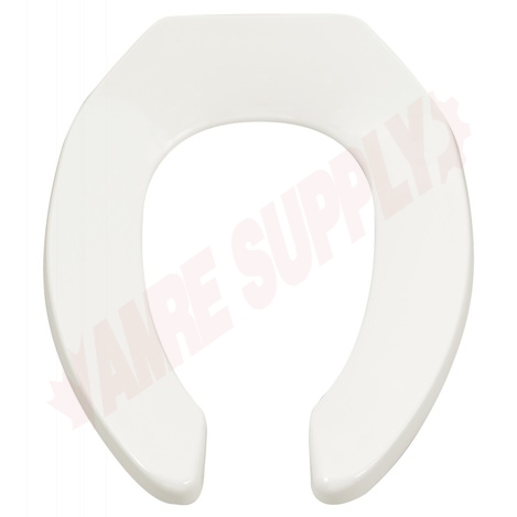 Photo 1 of 5901110T.020 : American Standard Commercial Toilet Seat, Elongated, Open Front, White, No Cover