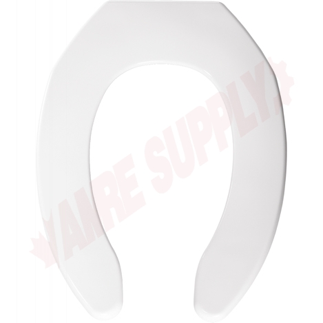 Photo 1 of 1055SSC-000 : Bemis Commercial Toilet Seat, Elongated, Open Front, White, No Cover