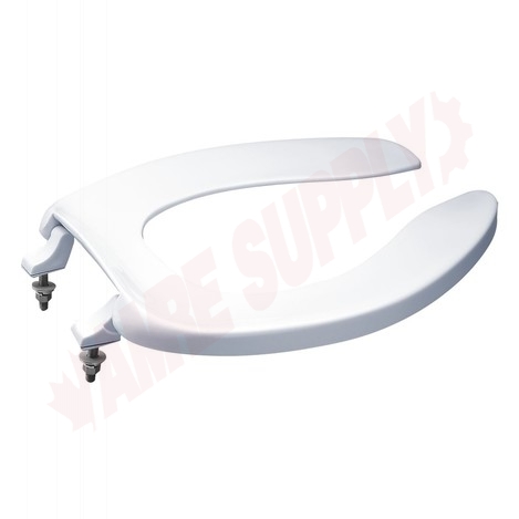 Photo 1 of SC534#01 : Toto Commercial Toilet Seat, Elongated, Open Front, Cotton White, No Cover