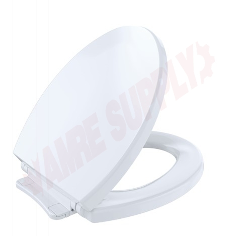 Photo 1 of SS113#01 : Toto Soft Close Toilet Seat, Round, Closed Front, Cotton White, with Cover