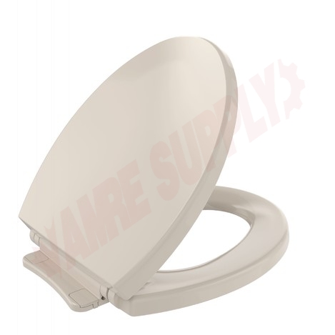 Photo 1 of SS113#03 : Toto Soft Close Toilet Seat, Round, Closed Front, Bone, with Cover