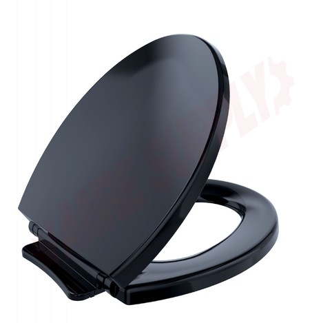 Photo 1 of SS113#51 : Toto Soft Close Toilet Seat, Round, Closed Front, Ebony, with Cover