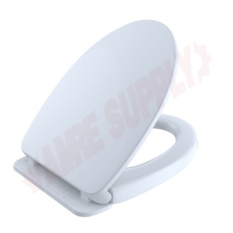 Photo 1 of SS124#01 : Toto Soft Close Toilet Seat, Elongated, Closed Front, Cotton White, with Cover
