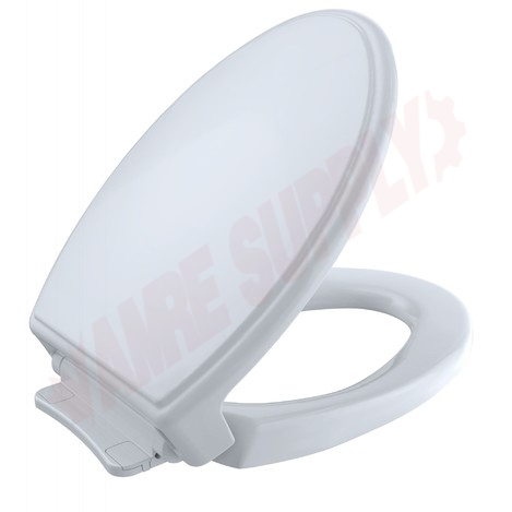 Photo 1 of SS154#01 : Toto Traditional Soft Close Toilet Seat, Elongated, Closed Front, Cotton White, with Cover