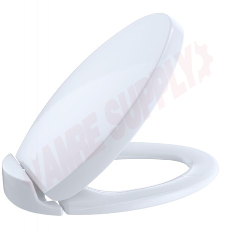 Photo 1 of SS204#01 : Toto Oval Soft Close Toilet Seat, Elongated, Closed Front, Cotton White, with Cover
