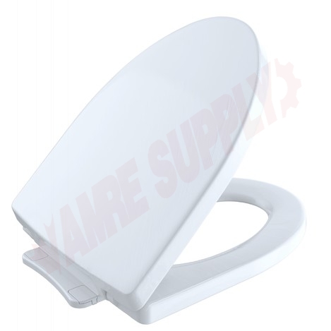 Photo 1 of SS214#01 : Toto Soirée Soft Close Toilet Seat, Elongated, Closed Front, Cotton White, with Cover