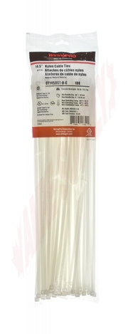 Photo 3 of CT1450ST-0-C : WiringPro 14.5 50lb Cable Tie, Natural, 100/Package