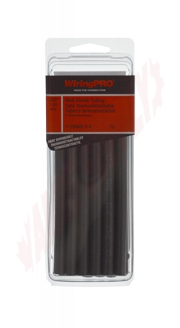 Photo 2 of P-DWA#2-6-X : WiringPro 0.293 x 6 Dual Wall Adhesive Lined Shrink Tubing, Black, 12/Package