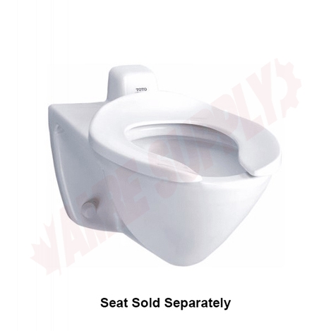 Photo 1 of CT708UV#01 : Toto Elongated Wall-Mount Flushometer Bowl, Back Spud, Cotton White, No Seat