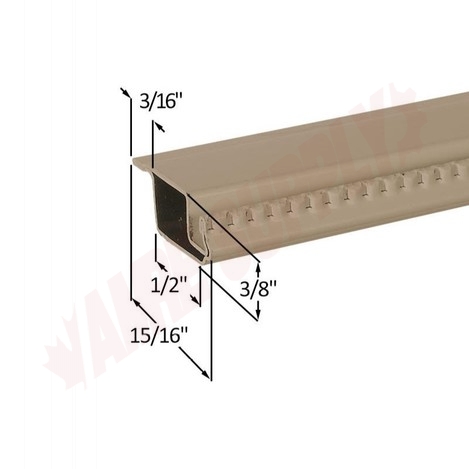 Photo 2 of 3-SBF-3/8-BE-98 : AGP Flanged Screen Frame, 15/16 x 3/8 x 98, Beige