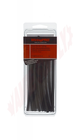 Photo 2 of P-SWT3/16-6-X : WiringPro 3/16 x 6 Single Wall Shrink Tubing, Black, 12/Package