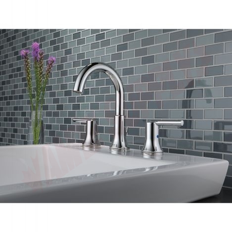 Photo 2 of 3559-MPU-DST : Delta Trinsic Widespread Bathroom Faucet, Chrome