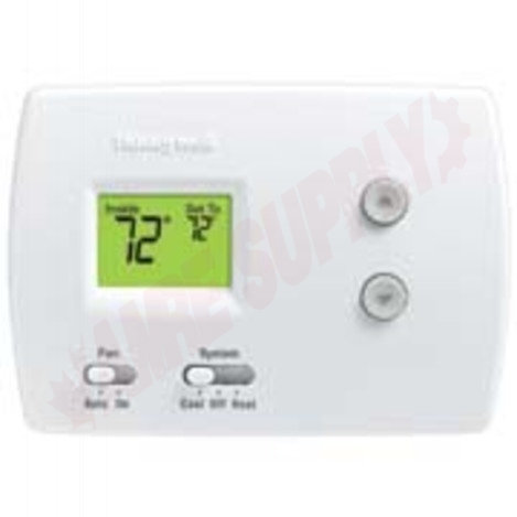 Photo 1 of TH3110D1008 : Honeywell PRO3000 Digital Non-Programmable Horizontal Mount Thermostat, Heat/Cool