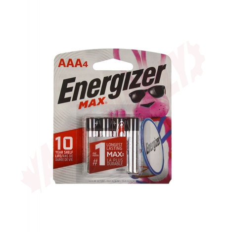 Photo 3 of E92BP-4 : Energizer MAX Alkaline AAA Batteries, 4/Pack