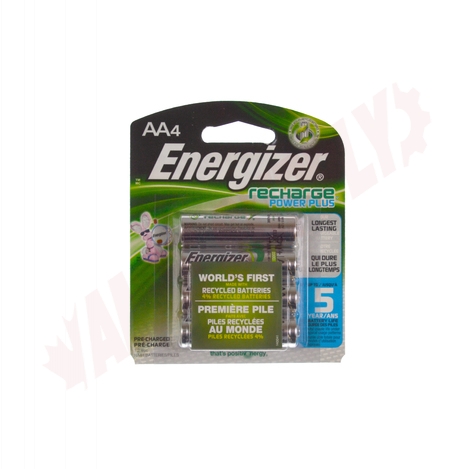 Photo 3 of NH15BP-4 : Energizer Recharge Power Plus Rechargeable AA Batteries, 4/Pack
