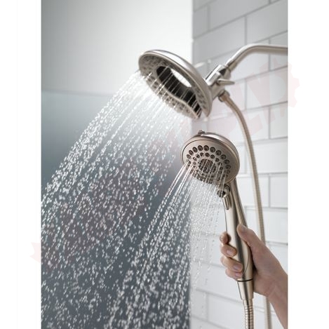 Photo 2 of 58569-SS-PK : Delta H20Kinetic In2ition Two-In-One Shower, Stainless Steel