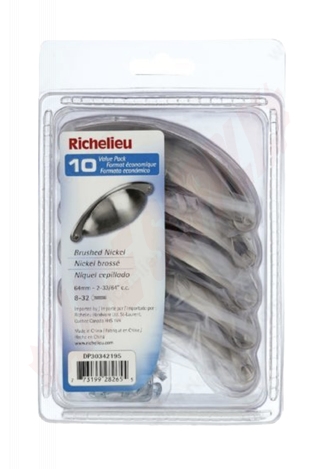 Photo 4 of DP30342195 : Richelieu 4 Traditional Metal Handle Pull, Brushed Nickel, 10/Pack