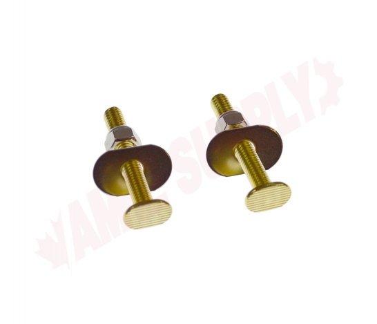 Photo 2 of ULN207 : Master Plumber 5/16 x 2-1/4 Brass Plated Toilet Closet Bolts, 2/Pack