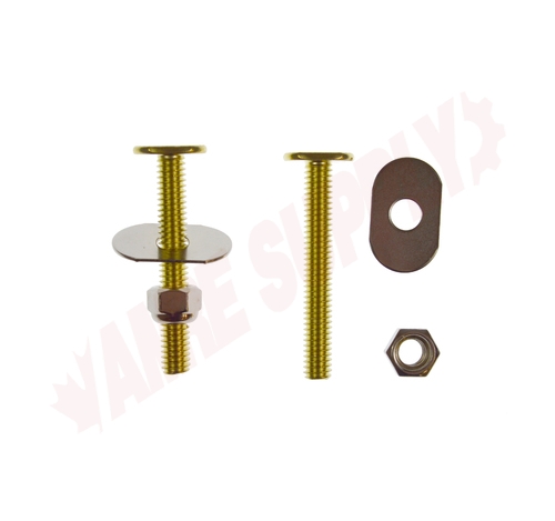 Photo 3 of ULN207 : Master Plumber 5/16 x 2-1/4 Brass Plated Toilet Closet Bolts, 2/Pack