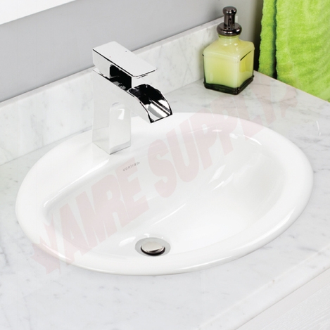 Photo 2 of CNT4110BGW : Contrac Catalina Drop-In Bathroom Sink, Single Hole, White