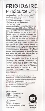 Photo 9 of ULTRAWFC : Frigidaire ULTRAWFC /Electrolux Puresource Ultra Refrigerator Ice & Water Filter