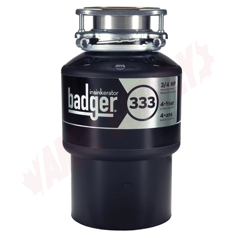 Photo 1 of BADGER333 : InSinkErator Badger 333 Garburator, 3/4 HP, with Cord