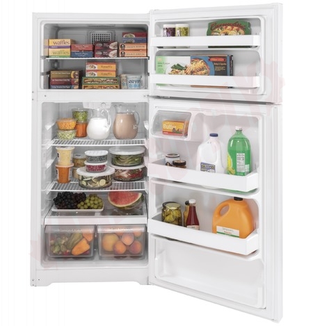 Photo 2 of GTE16DTNRWW : GE 15.6 cu. ft. Top Freezer Refrigerator, White