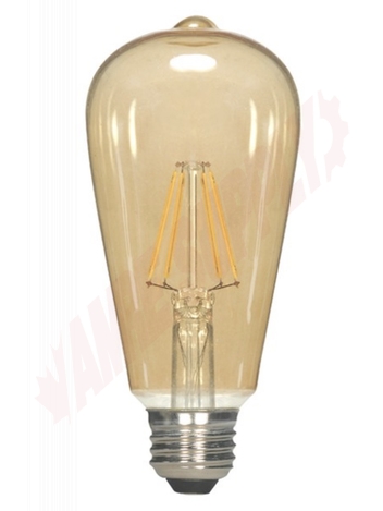 Photo 1 of S9578 : 4.5W ST19 LED Lamp, Transparent Amber, 2000K