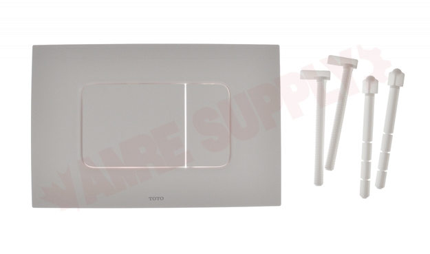 Photo 1 of YT920#WH : Toto Dual Button Basic Square Push Plate, White