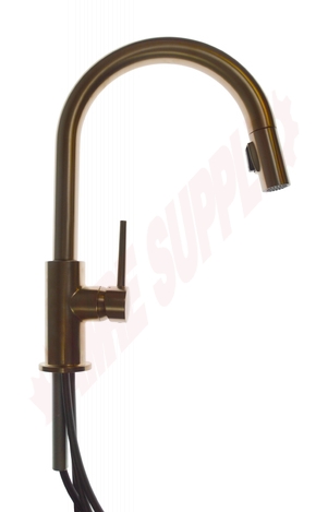 Photo 2 of 9159-CZ-DST : Delta Trinsic Pull-Down Kitchen Faucet, Champagne Bronze
