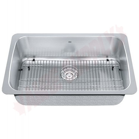 Photo 1 of KSS5UA-9D : Kindred Collection Undermount Kitchen Sink, 1 Bowl, Stainless Steel, with Grid