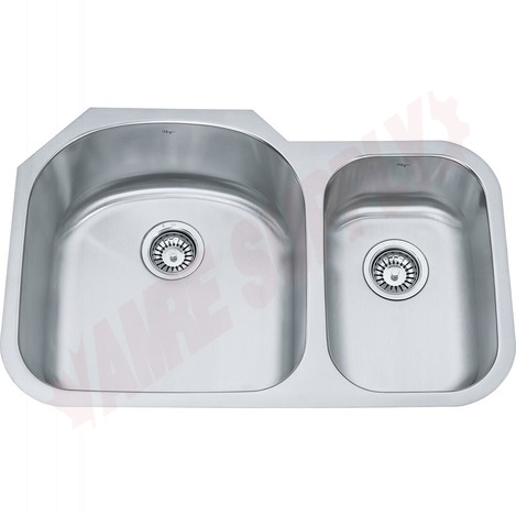 Photo 1 of NDCX2132RU-9 : Kindred Reginox Undermount Kitchen Sink, 2 Bowls, Stainless Steel