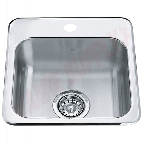 Photo 1 of QSL1515-6-1 : Kindred Steel Queen Drop-In Hospitality Sink, 1 Bowl, 1 Hole, Stainless Steel