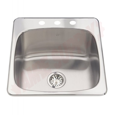 Photo 1 of QSL2020-10-3 : Kindred Steel Queen Drop-In Kitchen Sink, 1 Bowl, 3 Holes, Stainless Steel