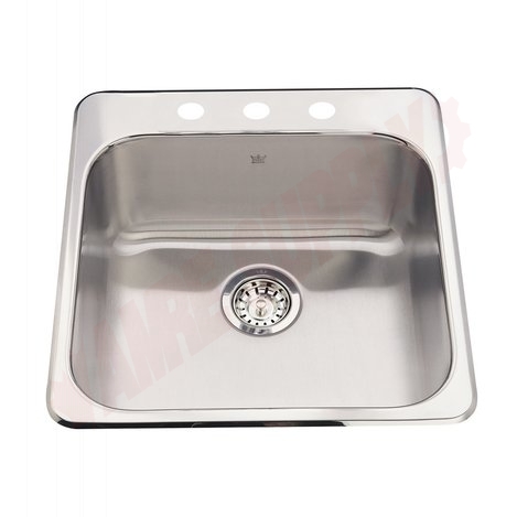 Photo 1 of QSL2020-7-3 : Kindred Steel Queen Drop-In Kitchen Sink, 1 Bowl, 3 Holes, Stainless Steel