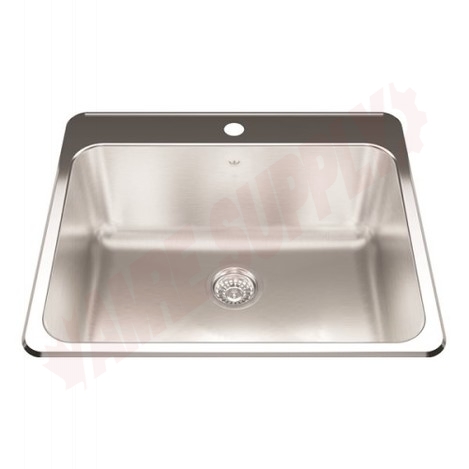 Photo 1 of QSLA2225-10-1 : Kindred Steel Queen Drop-In Kitchen Sink, 1 Bowl, 1 Hole, Stainless Steel