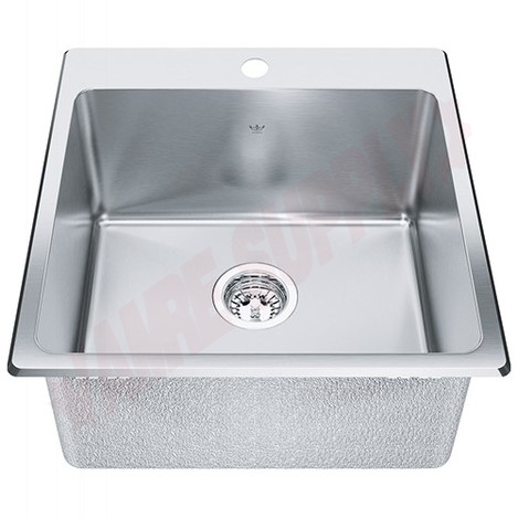 Photo 1 of QSLF2020-10-1 : Kindred Steel Queen Dual Mount Kitchen Sink, 1 Bowl, 1 Hole, Stainless Steel