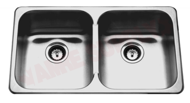Photo 1 of RD1831-7 : Kindred Reginox Drop-In Kitchen Sink, 2 Bowls, Stainless Steel