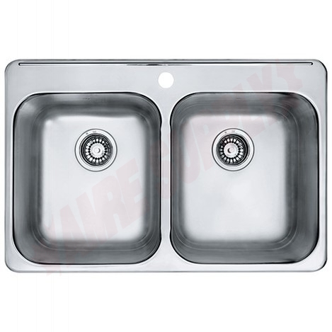 Photo 1 of RDL2031-1 : Kindred Reginox Drop-In Kitchen Sink, 2 Bowls, 1 Hole, Stainless Steel